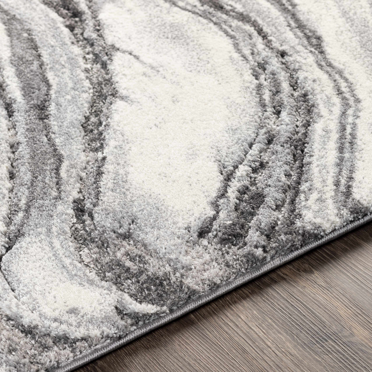Walloon Gray Marble Thick Rug - Clearance