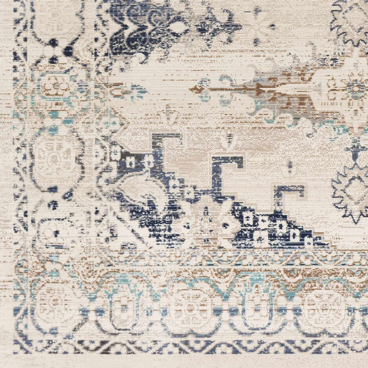 Wem Faded Neutral Area Rug - Clearance