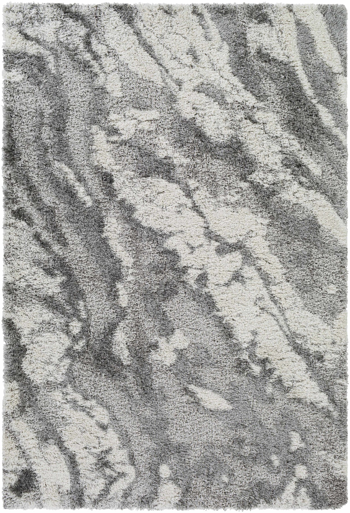 Ashtucna Gray Cloudy Shag Rug