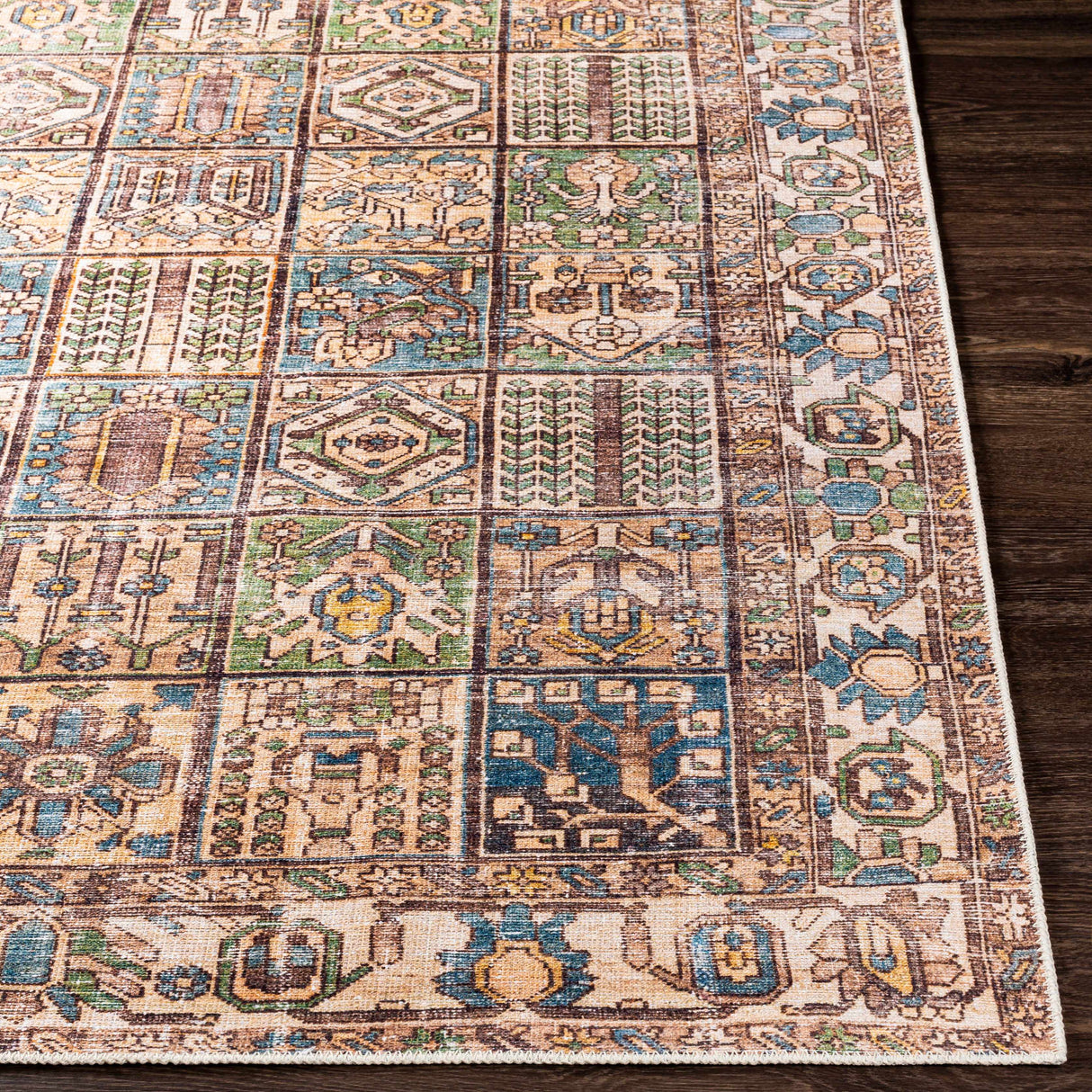 Watermount Washable Aztec Style Area Rug - Clearance