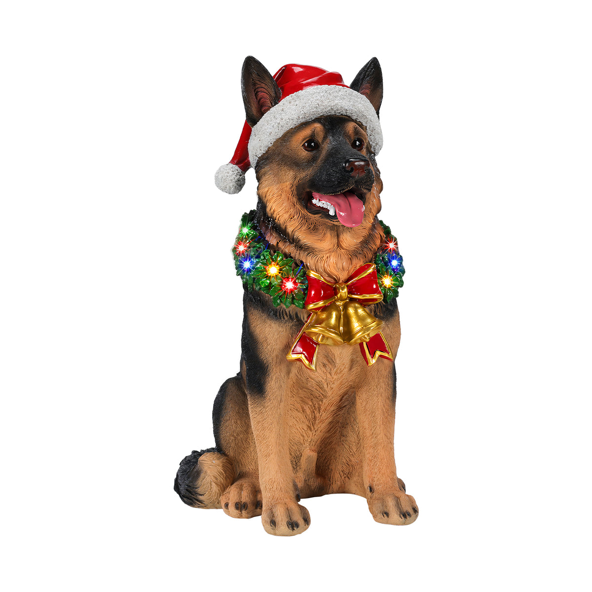 XY Home Garden Stuff Lighted Christmas German Shepherd Dog Statue - view 5