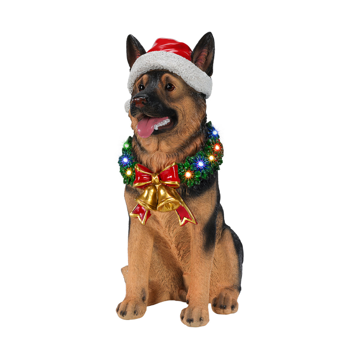 XY Home Garden Stuff Lighted Christmas German Shepherd Dog Statue - view 7