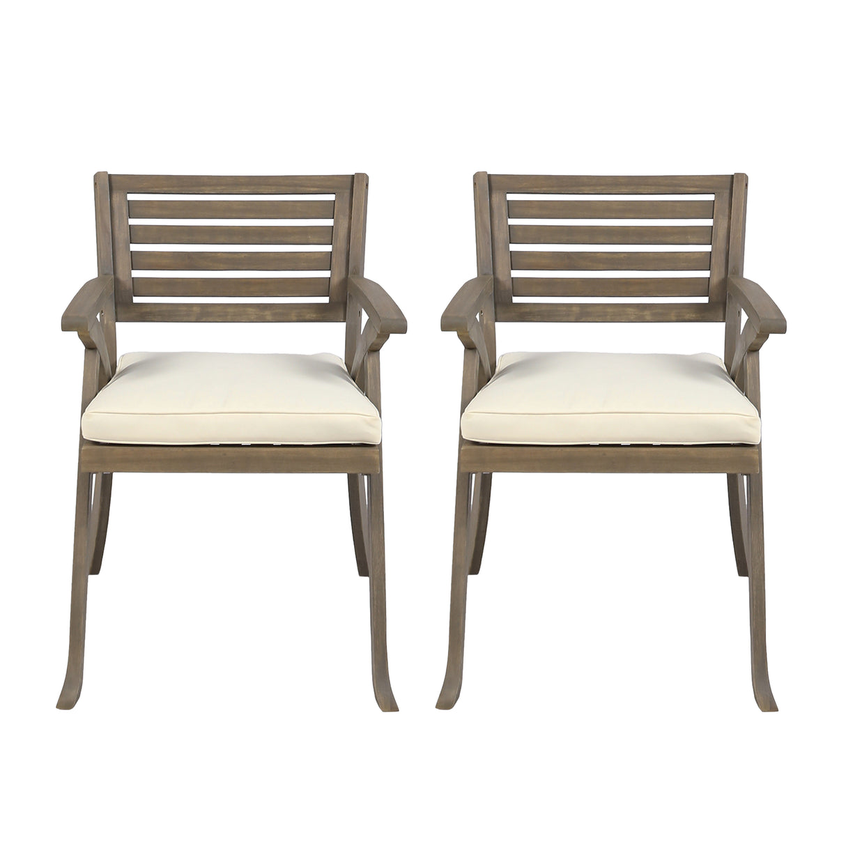 Helen Outdoor Acacia Wood Dining Chair