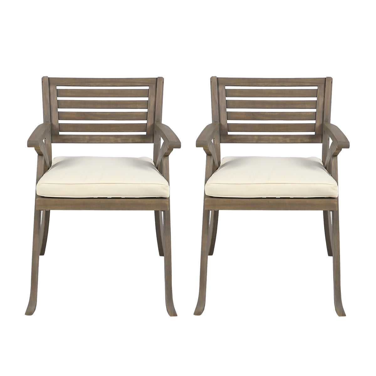 Helen Outdoor Acacia Wood Dining Chair