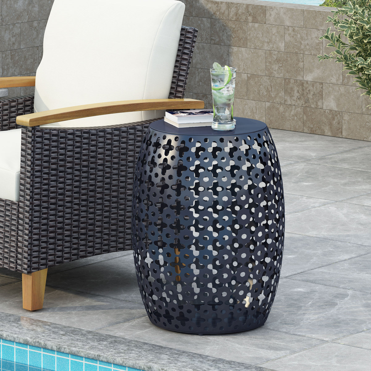 Metal End Table - Large