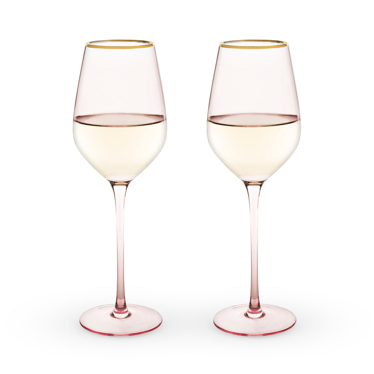 Rose Crystal White Wine Glass Set
