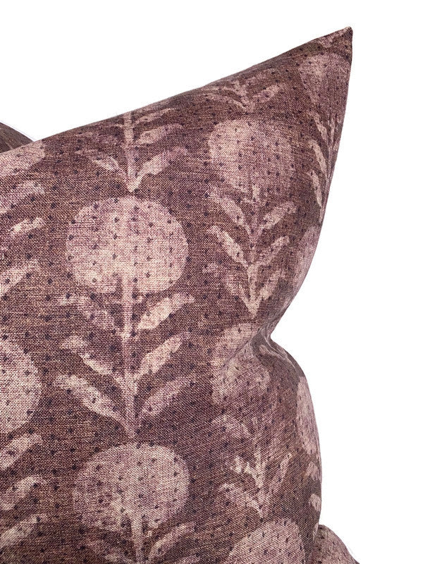 Zinnia Pillow Cover in Berry, McLaurin + Piercy Textiles