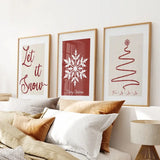 Merry Christmas Minimalist Holiday Decor Poster