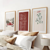 Winter Holiday Landscape Set Of 3 Wall Art
