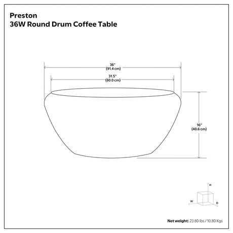 Preston - Coffee Table - Antique Gold