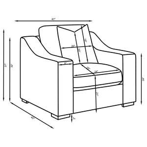 Chelan - Upholstered Sloped Arm Accent Chair - White