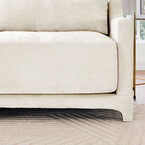 Stylish Sofa With Ottoman And Lumbar Pillows, Ergonomic Design