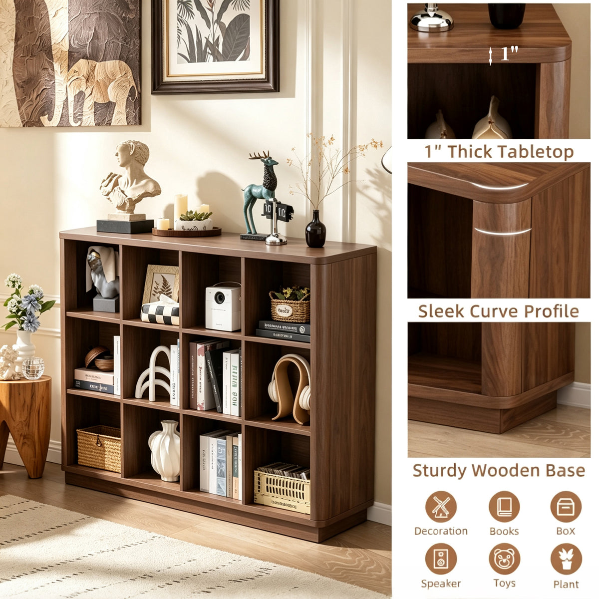 Book Shelf Cube Storage Organizer Bookcase - 12 Cube Storage Cubes