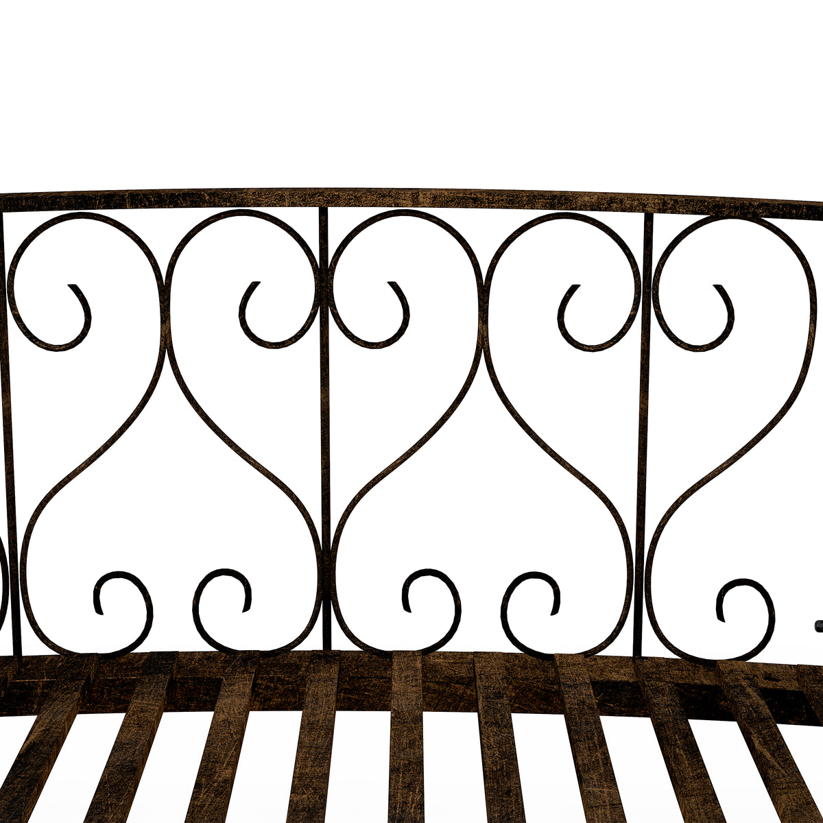 Outsunny 7' Metal Arch Garden Bridge with Safety Siderails