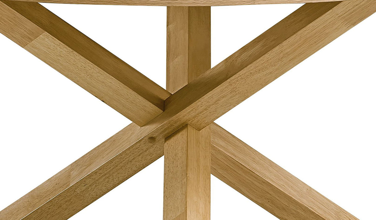 Kasem - Round Dining Table - Oak - Best Buy Furniture