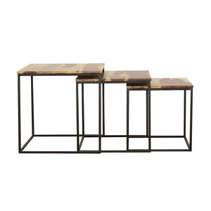 3 Piece Nesting Design Table Set - Brown