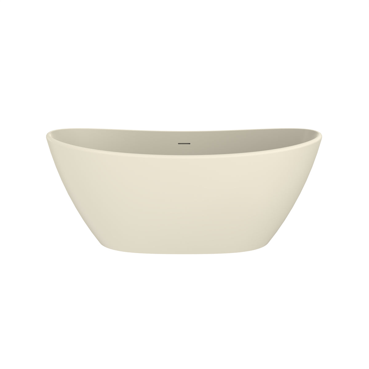 61 Inch Freestanding Solid Surface Soaking Bathtub