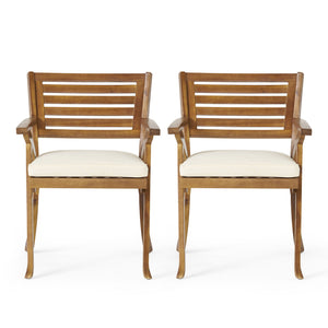 Outdoor Dining Set With Coffee Table And 2 Chairs - Teak
