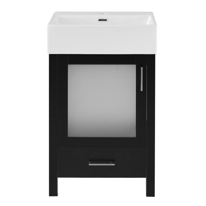 Bathroom Vanity with Ceramic Sink and Ample Storage - Blue, Green, or Black