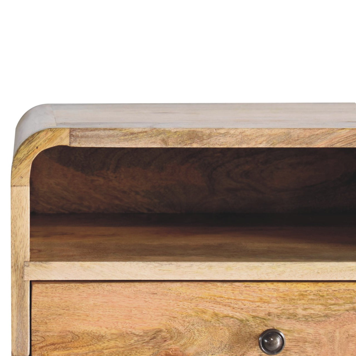 Large Floating Bedside, 1 Drawer, 1 Open Slot, Oak-ish
