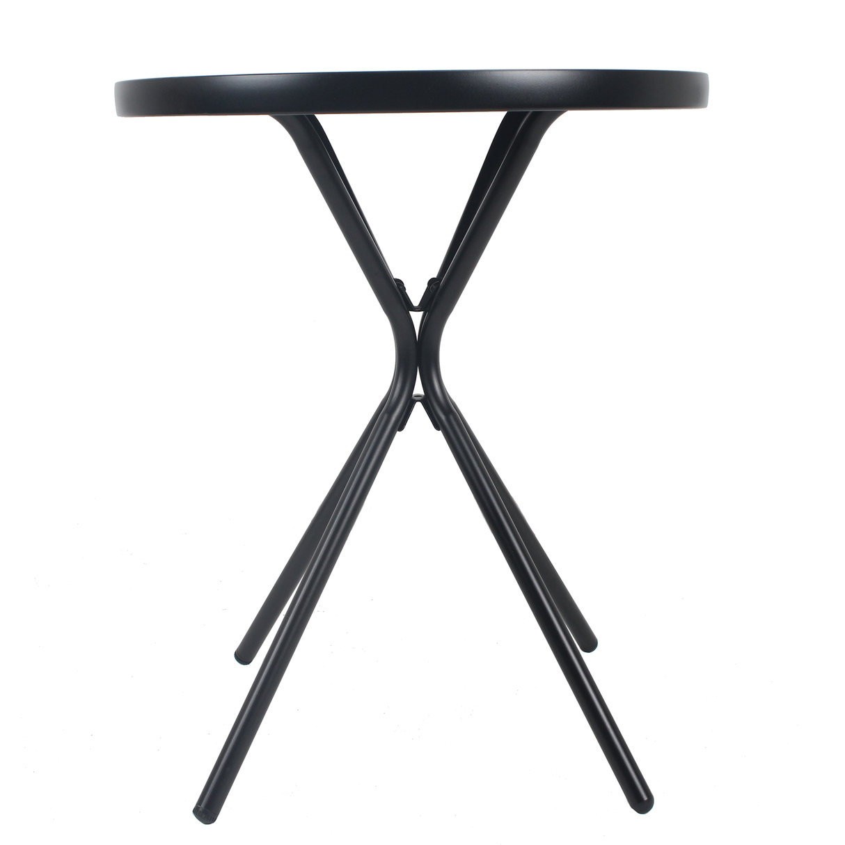 3-Piece Outdoor Patio Furniture Set with Foldable Chairs & Tempered Glass Table