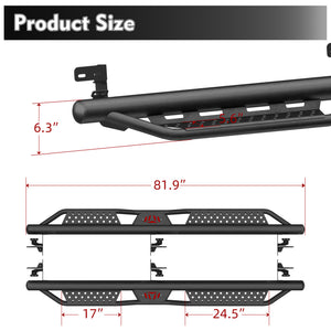 Heavy-Duty Steel Running Boards for Dodge Ram Crew Cab