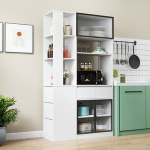 70.87"H Tall Storage Cabinet with Multi-functional Storage Space
