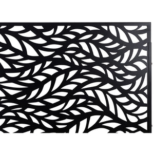 Outdoor & Indoor Privacy Screen Metal Privacy Screen, Freestanding Decorative Privacy Screen For Deck Balcony Patio - Black