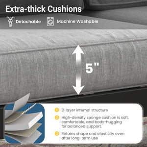 Outdoor Patio Set With All-Weather Thick Cushions