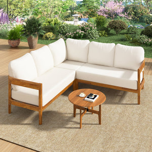 U_Style Acacia Solid Wood Patio Furniture Set