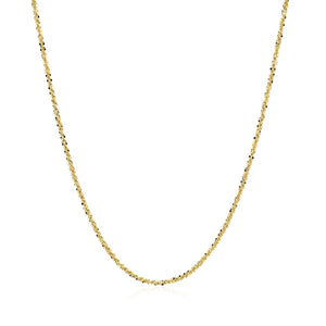 14k Yellow Gold Sparkle Chain 1.1mm