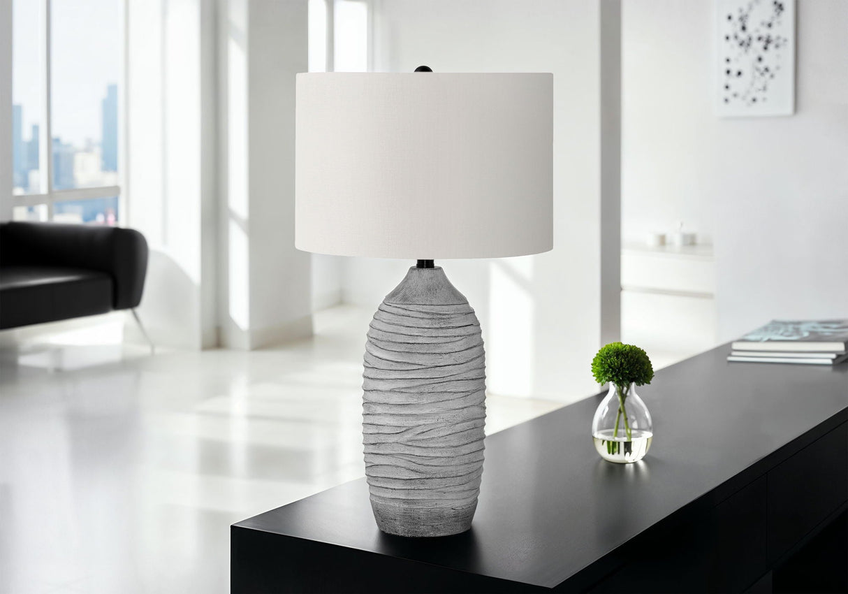 Lighting, Table Lamp, Resin, Modern - Gray / Cream - Best Buy Furniture