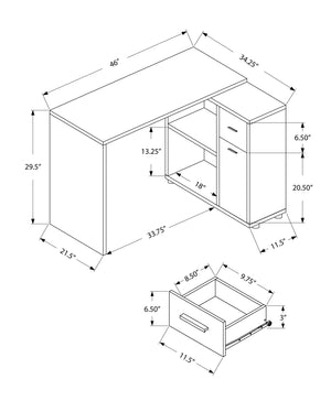 Computer Desk, Home Office, Corner, Storage Drawers, L Shape, Contemporary & Modern - Best Buy Furniture