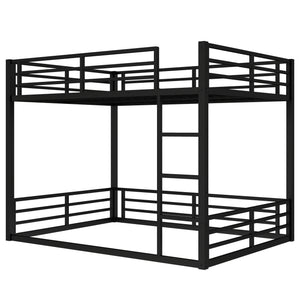 Metal Queen Over Queen Bunk Bed for Teens and Adults