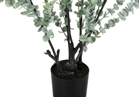 44" Tall, Artificial Plant, Eucalyptus Tree, Indoor, Faux, Fake, Floor, Greenery, Potted, Real Touch, Decorative - Green / Black - Best Buy Furniture