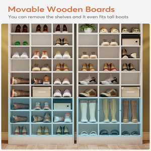 10 Tier Shoe Storage Cabinet With 30 Cubbies