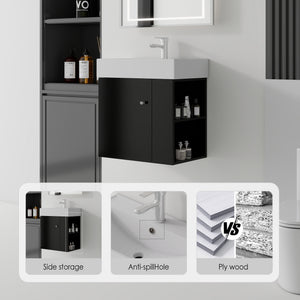 21.6 Inch Floating Bathroom Vanity with Sink