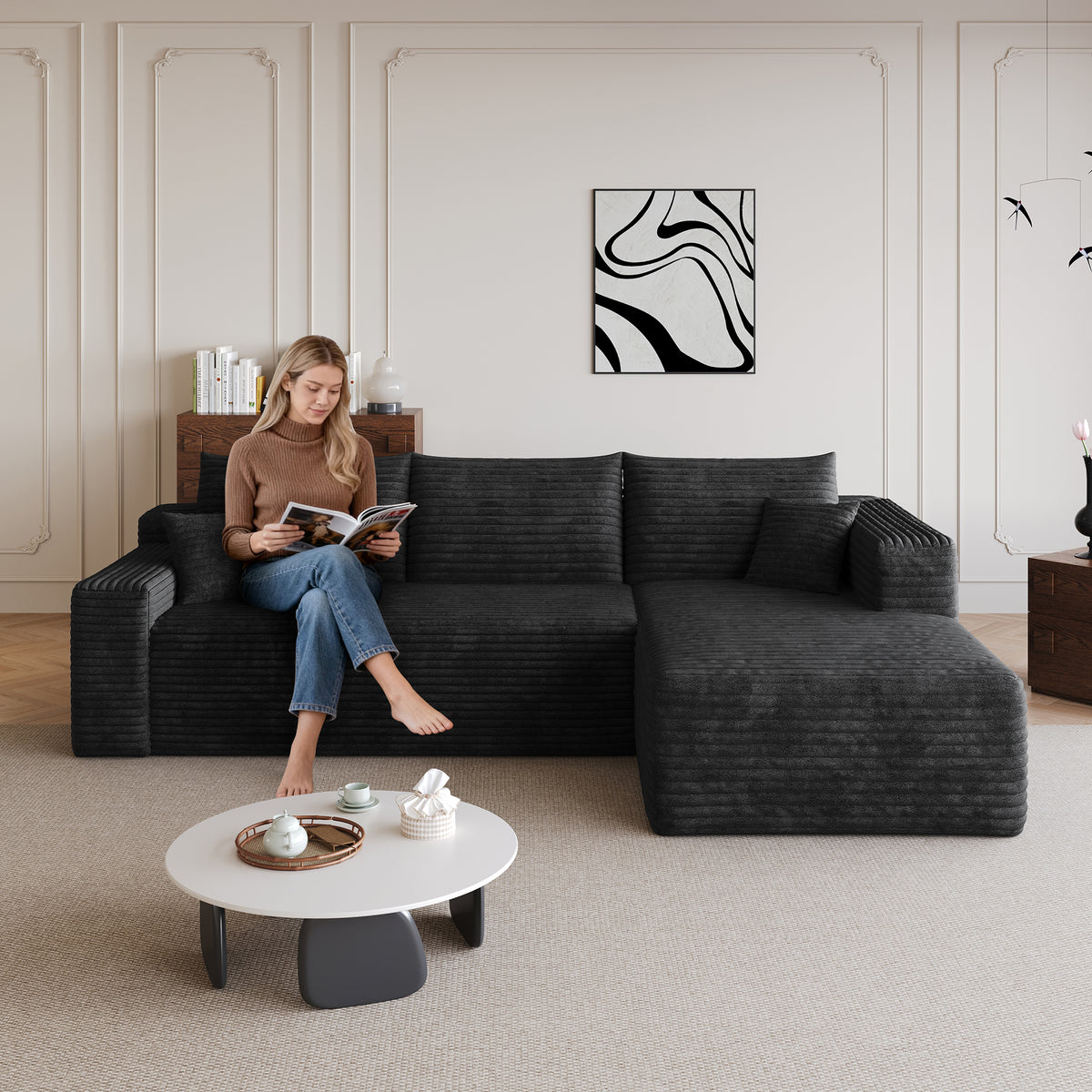 95" Cloud Sectional Sofa