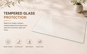 Clear Tempered Glass Table Mat - 20X32 Inch