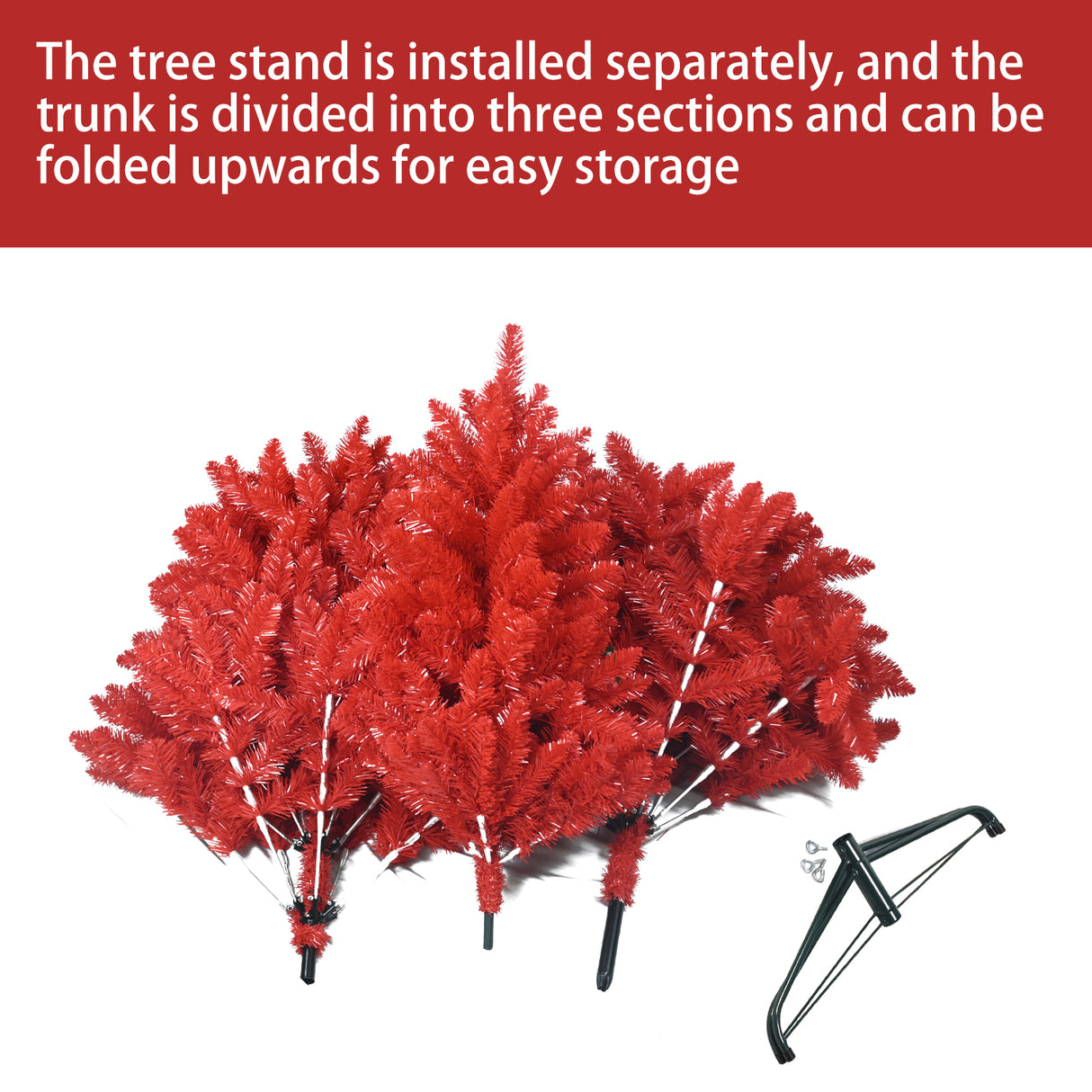 7FT Red Christmas Tree