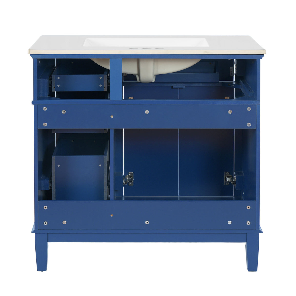 Modern Bathroom Vanity With Ceramic Sink, Soft Close Storage Cabinet