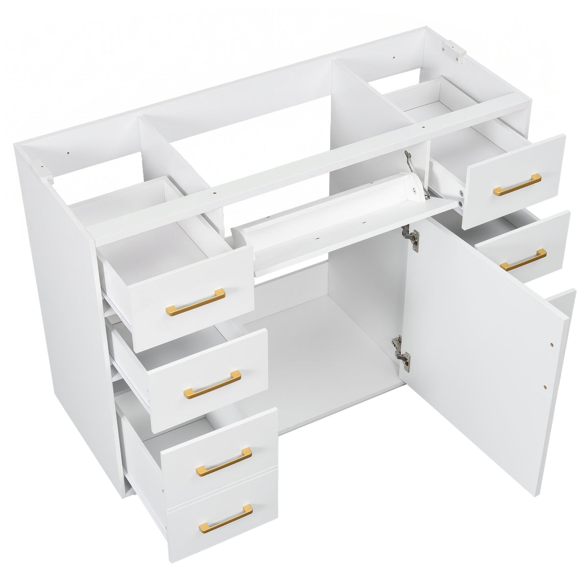 48" Bathroom Vanity without Sink, Cabinet Base Only