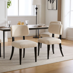 Kitchen Dining Chairs (Set of 2) - Cream