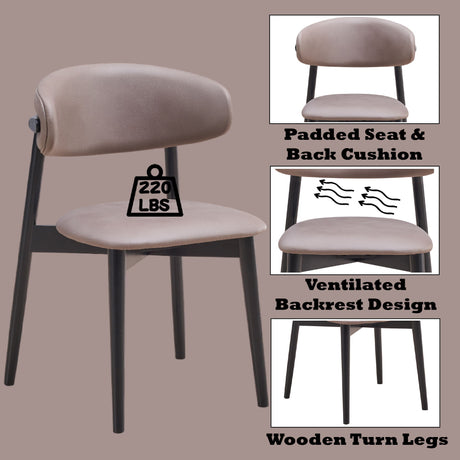 Lanae - 5 Piece Dining Room Set - Natural / Black