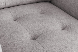 Victoria - Fabric Armchair With Metal Legs, Side Pockets, And Pillow