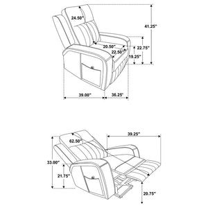 Mckinley - Upholstered Power Lift Recliner Chair With Remote Control - Gray