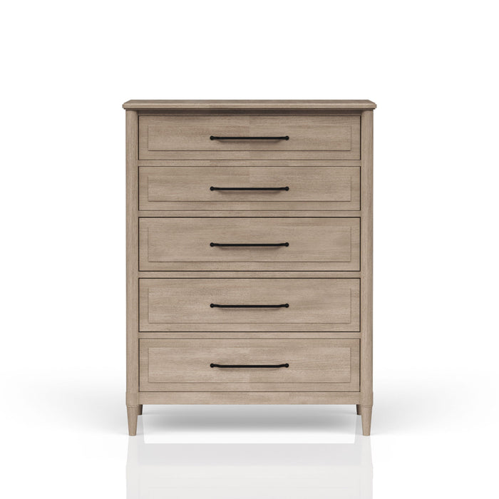 5 Drawer Chest with Felt-Lined and Cedar Drawers - Sand