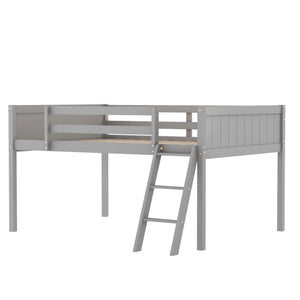Low Loft Bed With Adjustable Ladder