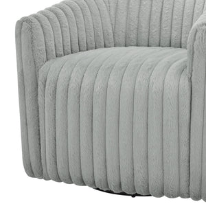 Alexa - Barrel Swivel Chair - Gray