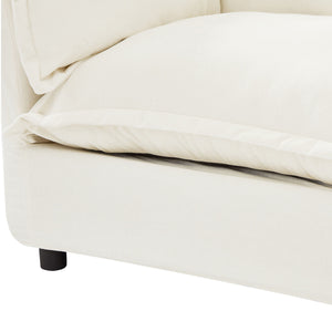 Modern Armchair Sofa With Movable Ottoman